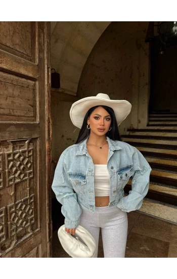 Kol Yaka Lazerli Kot Ceket