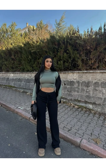 Siyah Basic Kaşkorse Pantolon