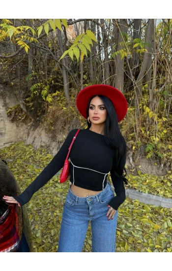 Siyah Biyeli Basic Crop