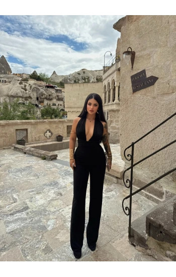 Siyah Boyundan Bağlamalı Sandy Tulum