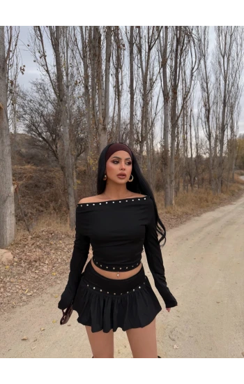 Siyah Droplu Manifest Takım