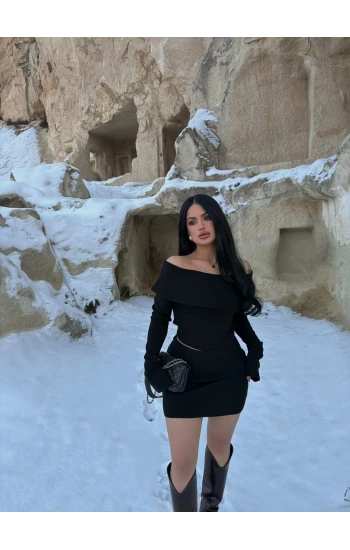 Siyah Eira Triko İkili Takım