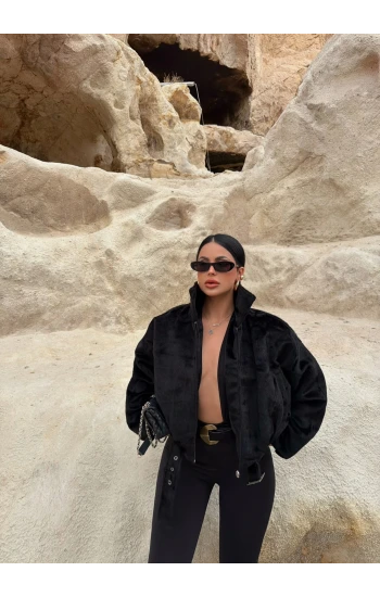 Siyah Fox Kemerli Bomber Kaban