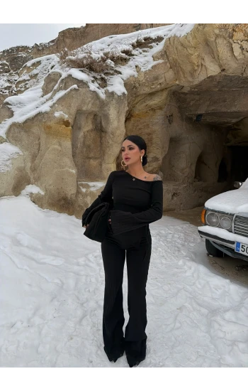 Siyah Kalın Fitilli İkili Takım