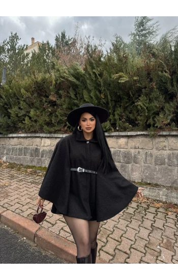 Siyah Kemerli Buklet Panço