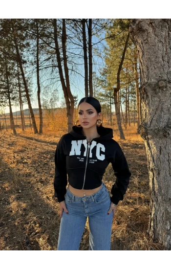 Siyah Nyc Korseli Sweat