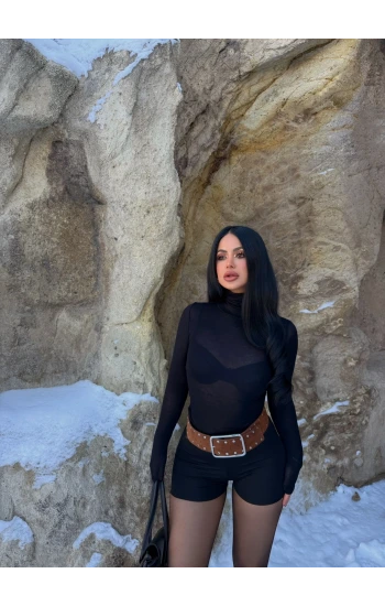 Siyah Tensel Balıkçı Body