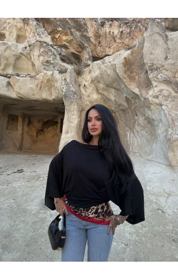 Siyah Yarasa Sandy Bluz