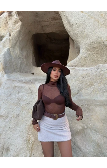 Taş Kırçıllı Kaşe Etek