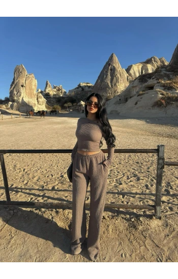 Vizon Kayık Yaka İkili Takım