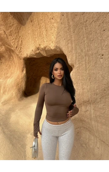 Vizon Parmak Geçmeli Basic Crop