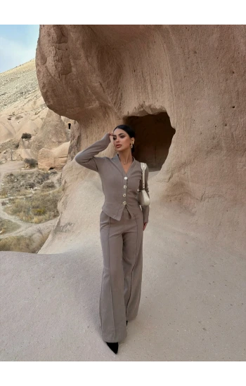 Vizon Selanik Düğmeli Takım