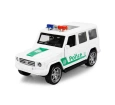 Maxx Wheels Işıklı Polis Jeep Model Arabalar 12 cm. - Beyaz-Yeşil Jeep