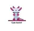 Minecraft Tekli Paket Nano Figürler - Cyan Axolotl