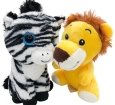 2li Peluş Bavulda CESE-10040 Aslan & Zebra