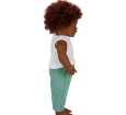 Dada Kıvırcık Saçlı Bebek 60 cm - Yeşil Eşofmanlı Dada