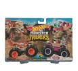 Hot Wheels Monster Trucks 1:64 Ölçek 2li Paketler FYJ64 - Carbonatod Vs I Bad Scoop