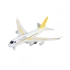 Metal Çekbırak Işıklı Sesli Yolcu Uçağı - Sarı