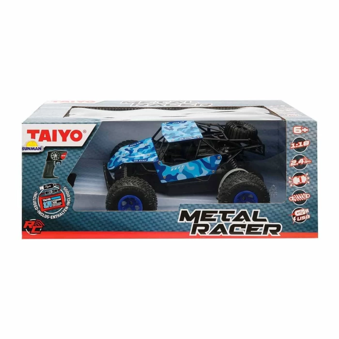 1:18 Metal Racer USB Şarjlı Uzaktan Kumandalı Araba - Mavi