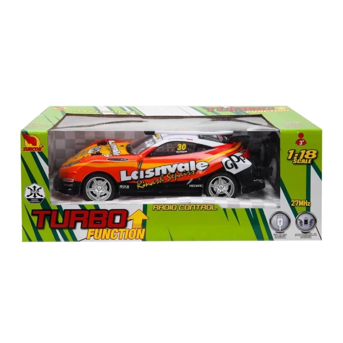 1:18 Uzaktan Kumandalı Turbo Rally Araba - Turuncu-Lasnvale