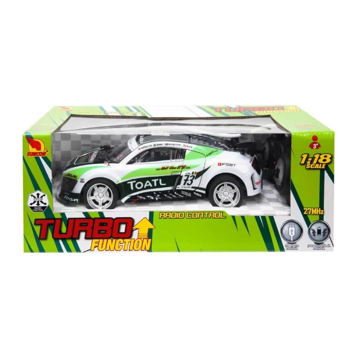 1:18 Uzaktan Kumandalı Turbo Rally Araba - Yeşil-Toatl