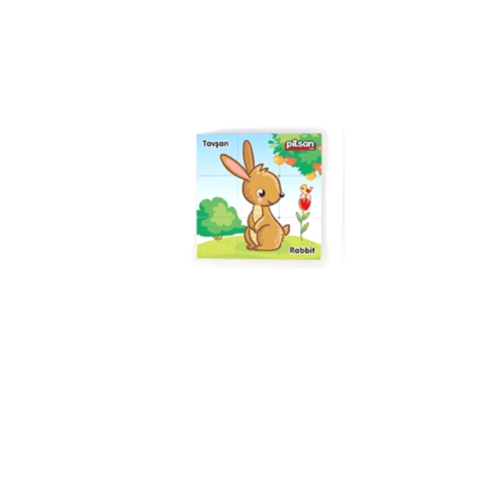 Animal Serisi Puzzle 9 Parça - Tavşan