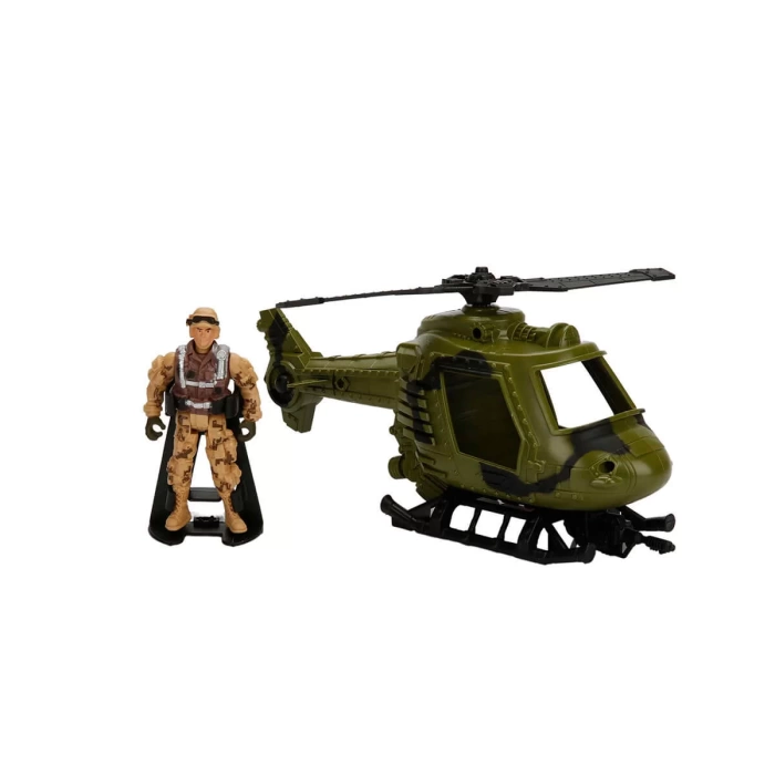 Askeri Araçlar Sesli Ve Işıklı Oyun Seti - Helikopter