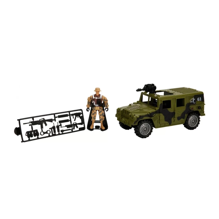 Askeri Araçlar Sesli Ve Işıklı Oyun Seti - Jeep