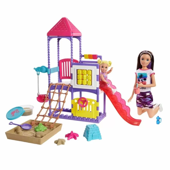 Barbie Bebek Bakıcısı Skipper ve Oyun Parkındaki Bebekleri Seti GHV89