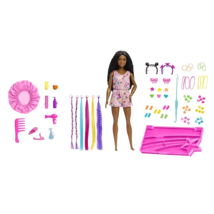 Barbie Brooklyn Eğlenceli Saçlar Oyun Seti HHM39