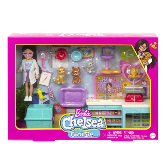 Barbie Chelsea Meslekleri Öğreniyor Veteriner Oyun Seti HGT12