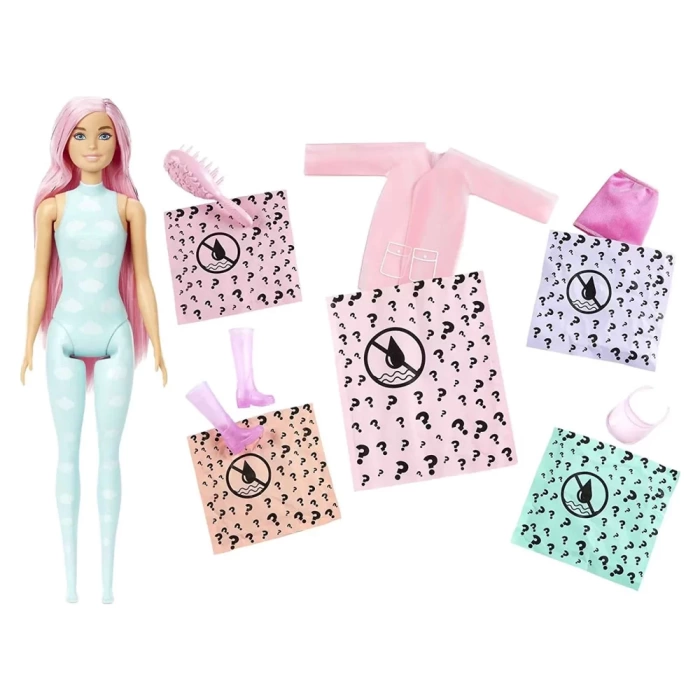 Barbie Color Reveal Sürpriz Barbie Yağmura Hazır Bebekler HDN71