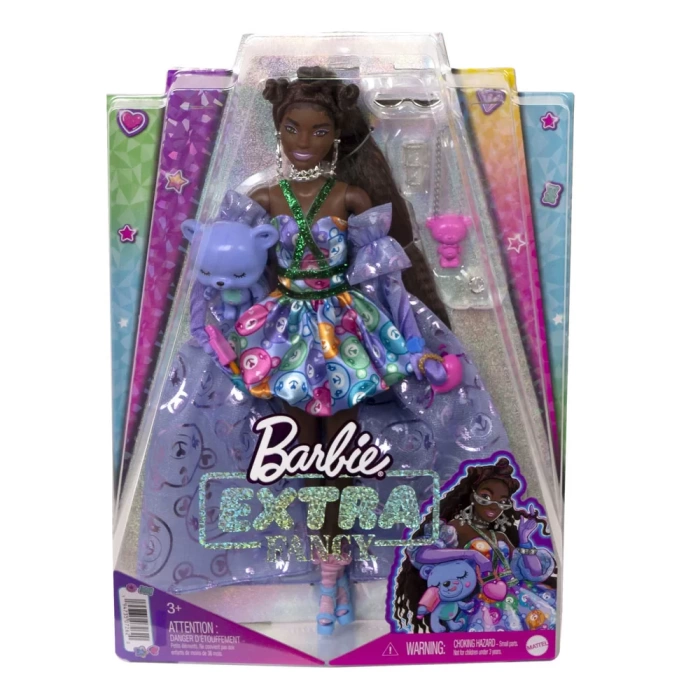 Barbie Extra Fancy Mor Kostümlü Bebek HHN1