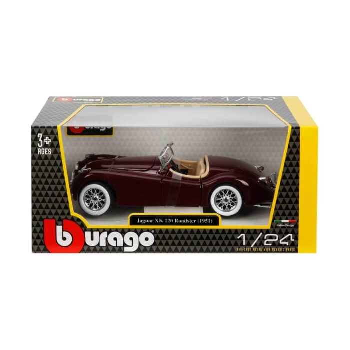 Bburago 1:24 Jaguar XK 120 Roadster Model Araba - Bordo