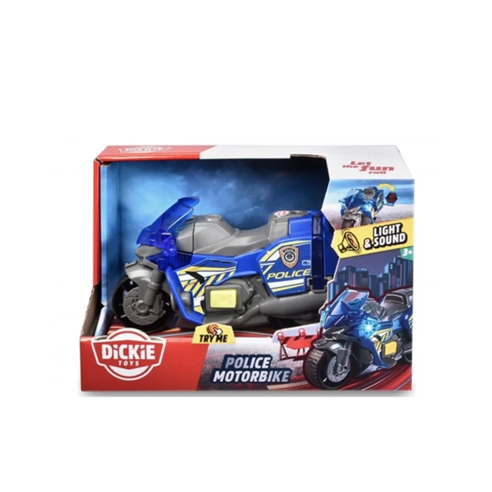 Dickie Toys Polis Motosiklet Sesli ve Işıklı 15 cm