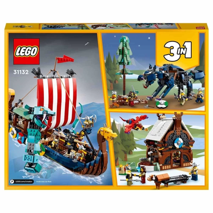 LEGO Creator 3’ü 1 Arada Viking Gemisi ve Midgard Yılanı 31132