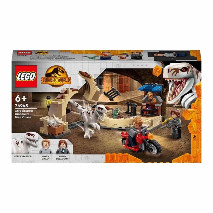 LEGO Jurassic World Atrociraptor Dinozor: Motosiklet Takibi 76945