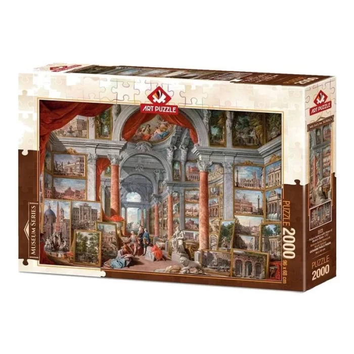 Modern Roma Manzaralı Resim Galerisi 2000 Parça Puzzle 5479