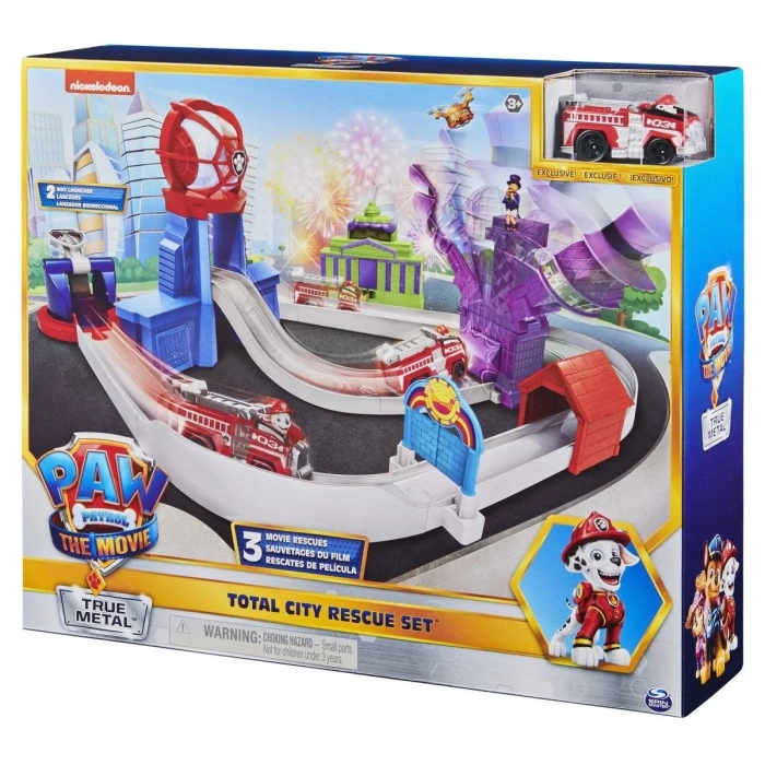 PAW Patrol Filmi Gerçek Metal Total City Rescue Track Oyun Seti-6061056