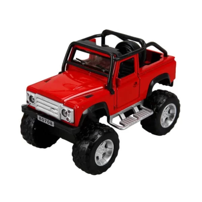 Sesli ve Işıklı Safari Jeep 13 cm. - Kırmızı