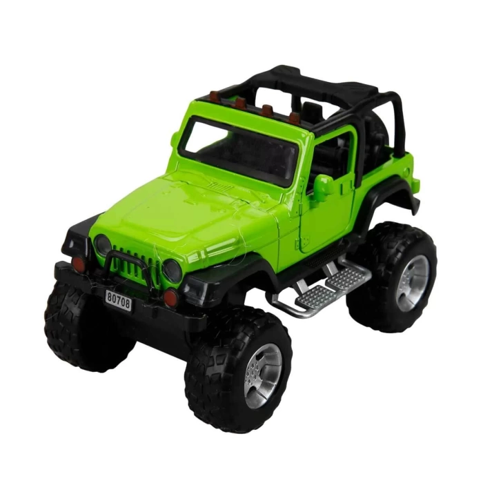 Sesli ve Işıklı Safari Jeep 13 cm. - Yeşil