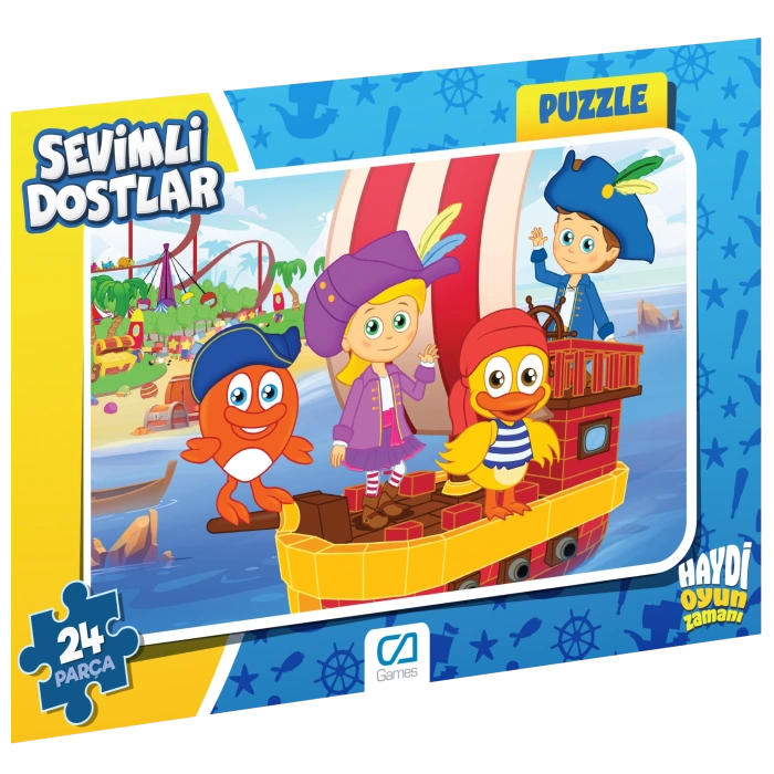 Sevimli Dostlar 24 Parça Frame Puzzle