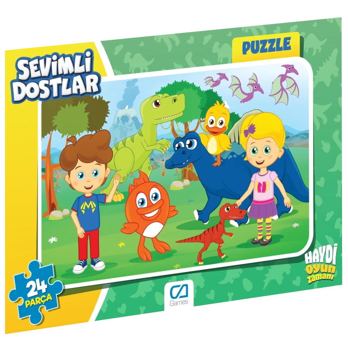 Sevimli Dostlar 24 Parça Frame Puzzle