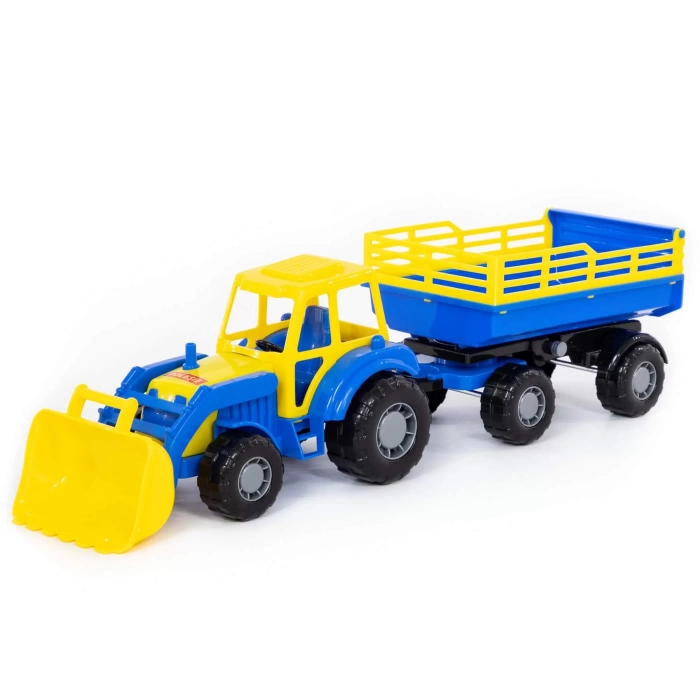 Usta Yarı Römorklu Ve Kepçeli Traktör 35288 - Mavi-Sarı