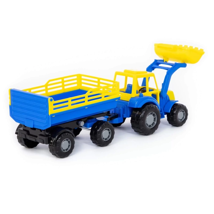 Usta Yarı Römorklu Ve Kepçeli Traktör 35288 - Mavi-Sarı