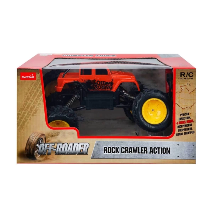 1:18 Rock Crawler Uzaktan Kumandalı Aksiyon Aracı - Turuncu