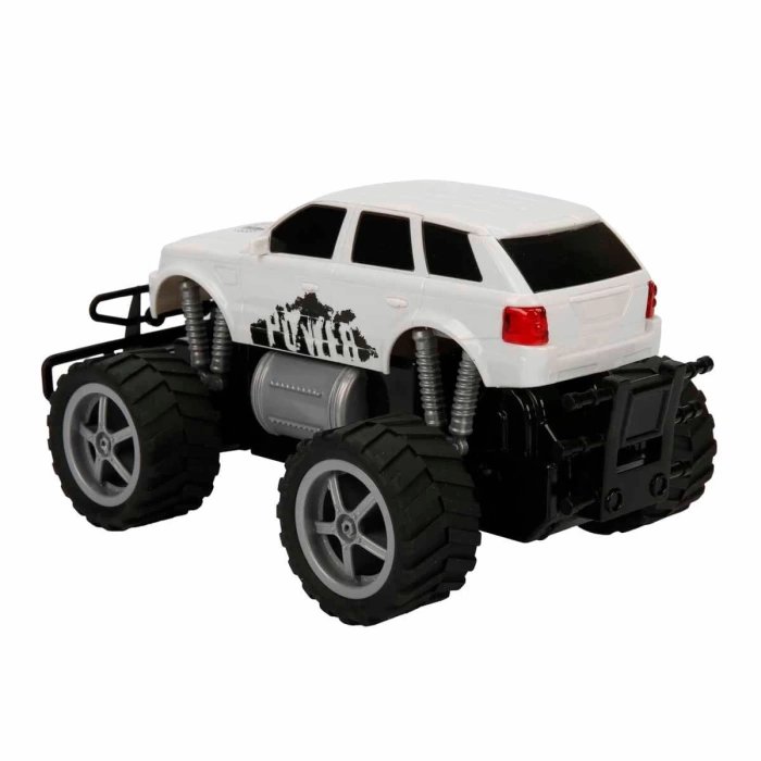 1:18 Uzaktan Kumandalı Jumbo Wheels Usb Şarjlı Araba 26 cm - Beyaz Jeep