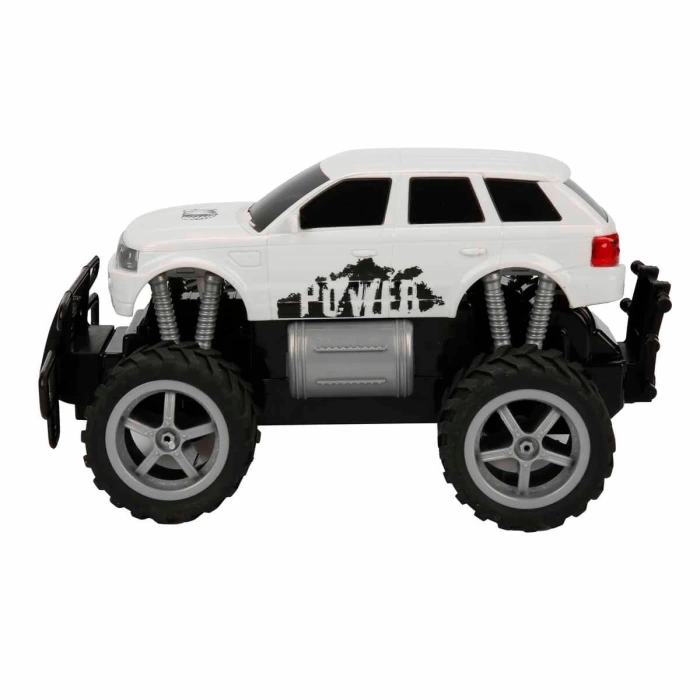 1:18 Uzaktan Kumandalı Jumbo Wheels Usb Şarjlı Araba 26 cm - Beyaz Jeep