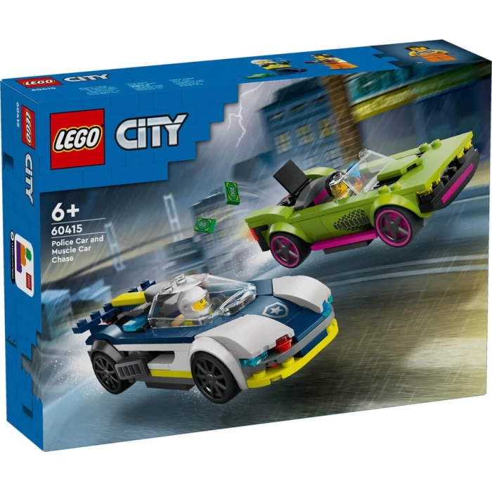 60415 LEGO® City Polis Arabası ve Spor Araba Takibi