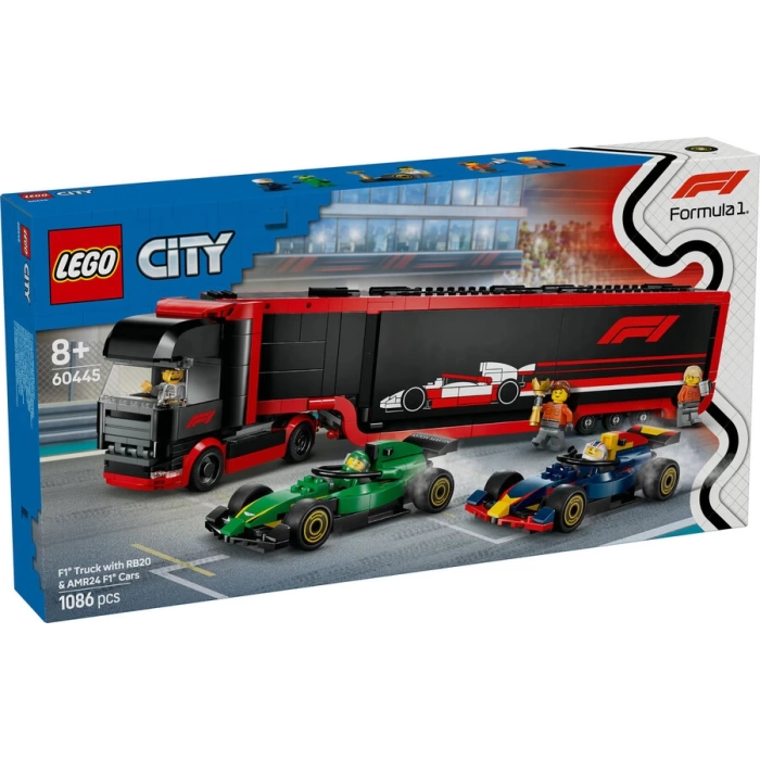 60445 LEGO® City RB20 ve AMR24 F1® Arabalı F1® Kamyonu